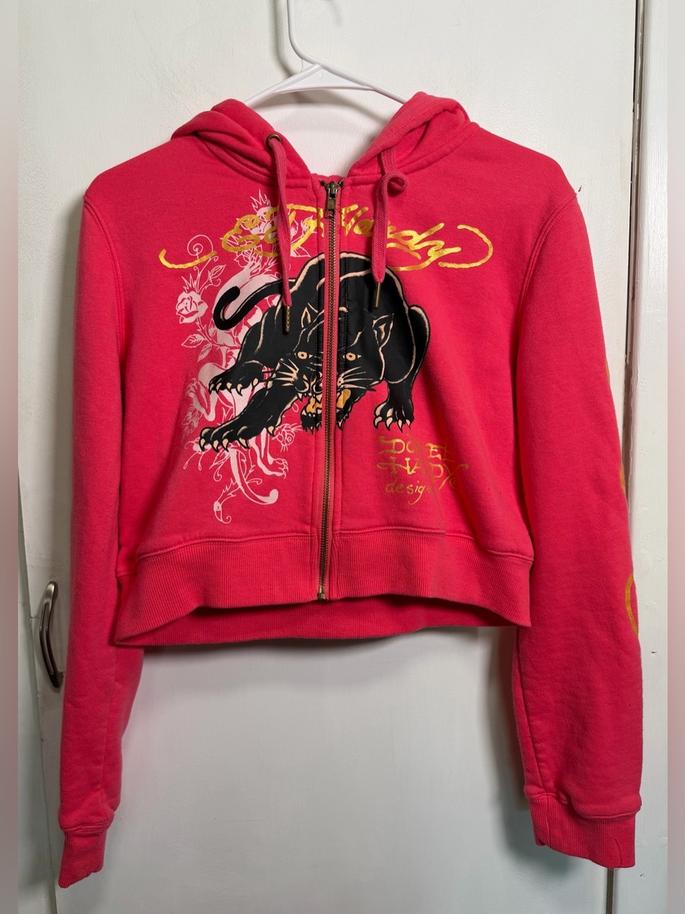 Ed Hardy Pink Zip-Up Hoodie